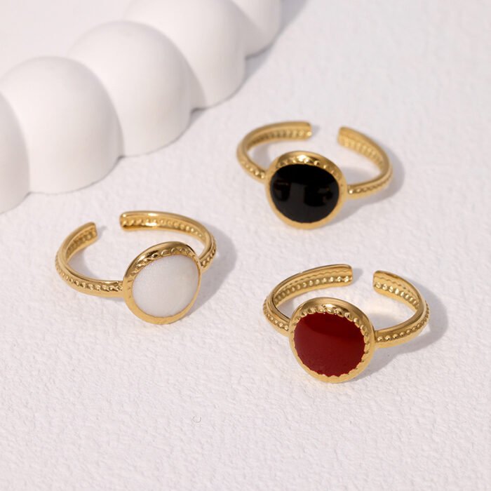 Retro Geometric Simple All-match Oil Dripping Ring