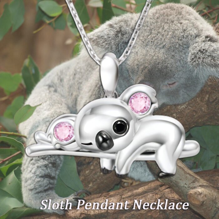 European And American Sweet Cute Pink Cartoon Koala Baby Pendant Necklace