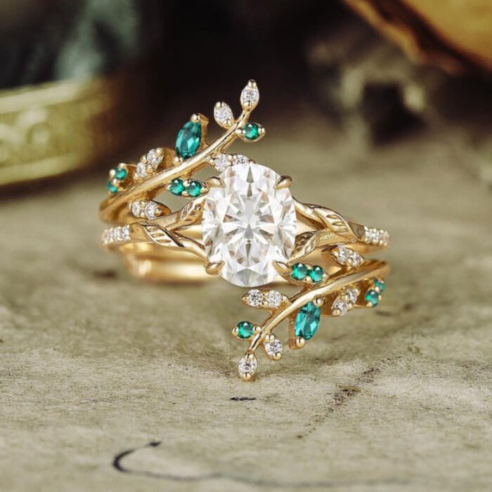 Creative Design Of Copper Color Zircon Ring