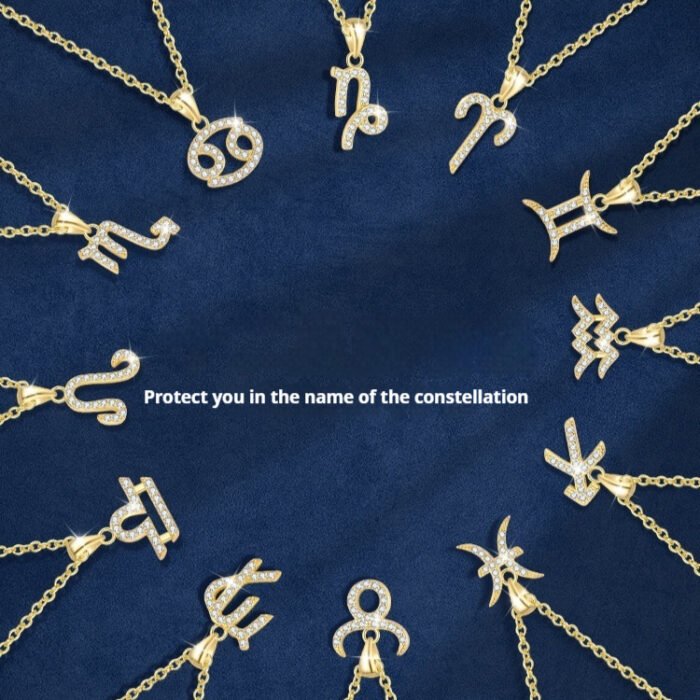 S925 Sterling Silver Twelve Constellation Refined Personalized Clavicle Chain Light Luxury