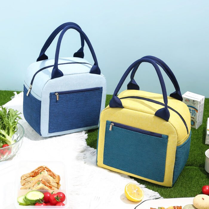 Aluminum Foil Thickening Waterproof Color Matching Lunch Insulation Bag