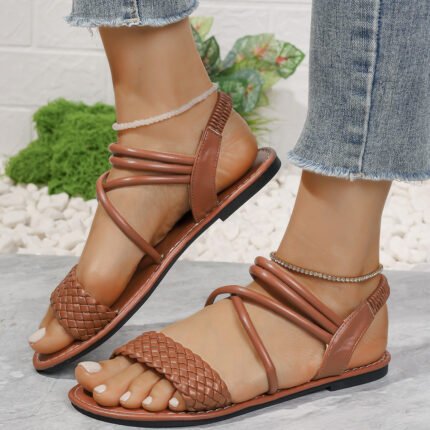 Women's Sandals Fashionable All-match Woven